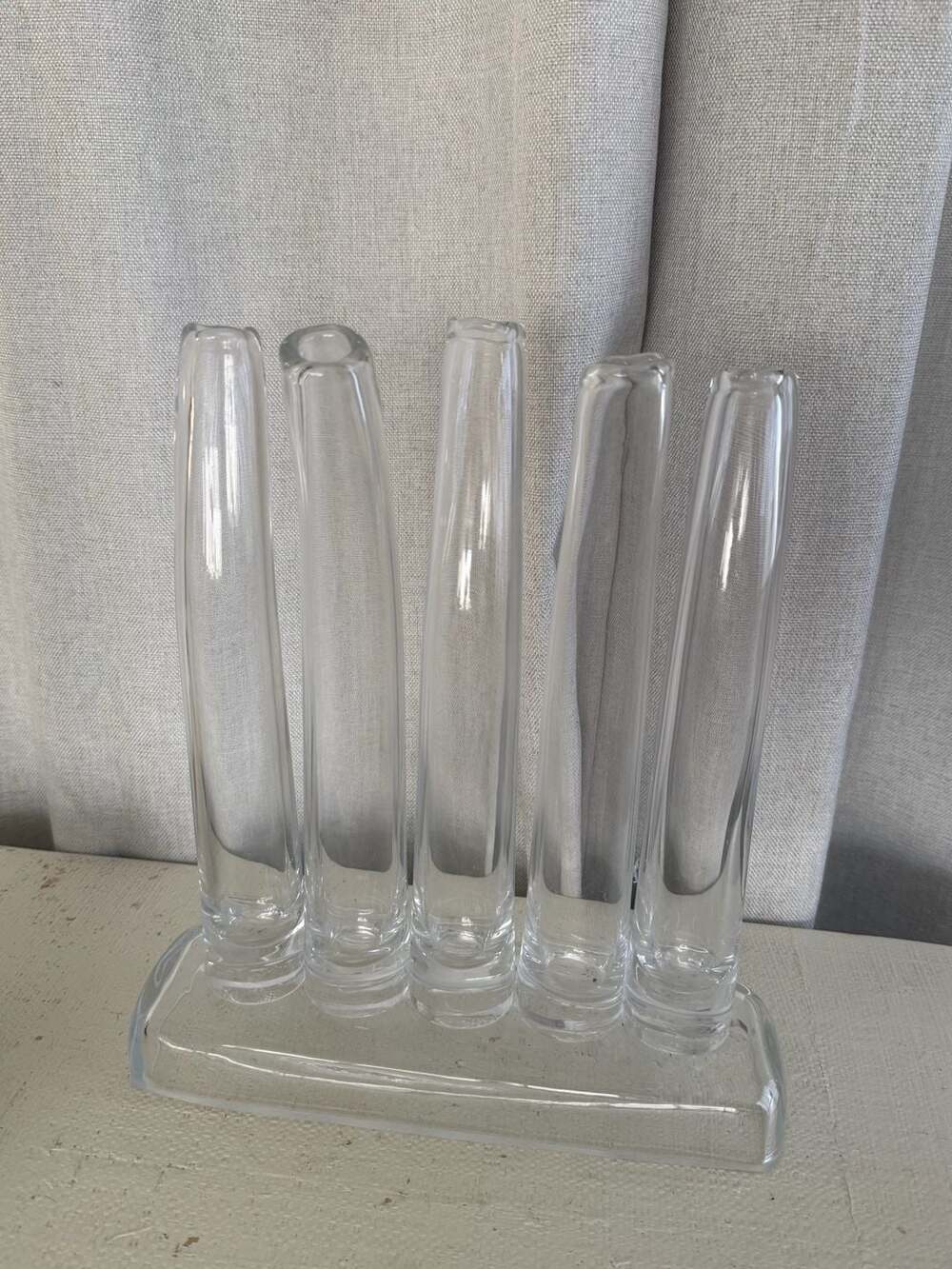 Elli Small Style Scissor-Cut Glass Flower Vase - Vintage